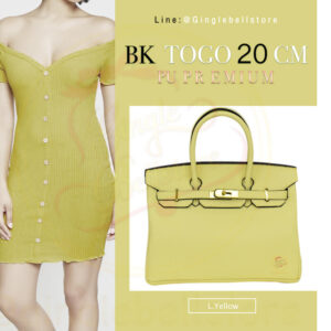 กระเป๋า birkin ไซส์ 20 ซ.ม. สีl.yellow